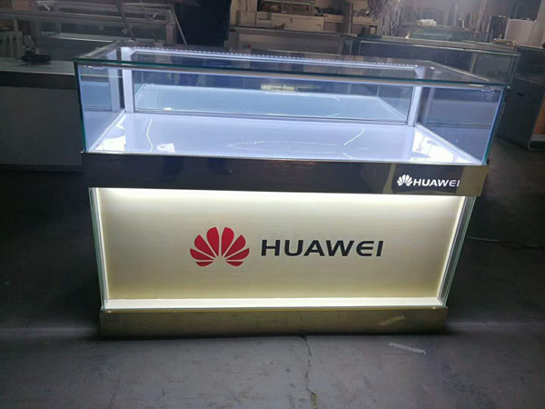 金色华为手机展柜