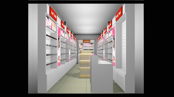 欧莱雅化妆品展柜
